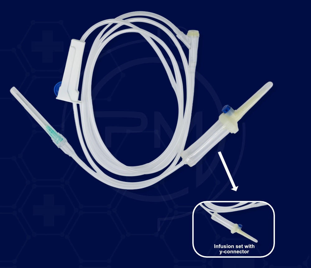 Infusion set with y-connector