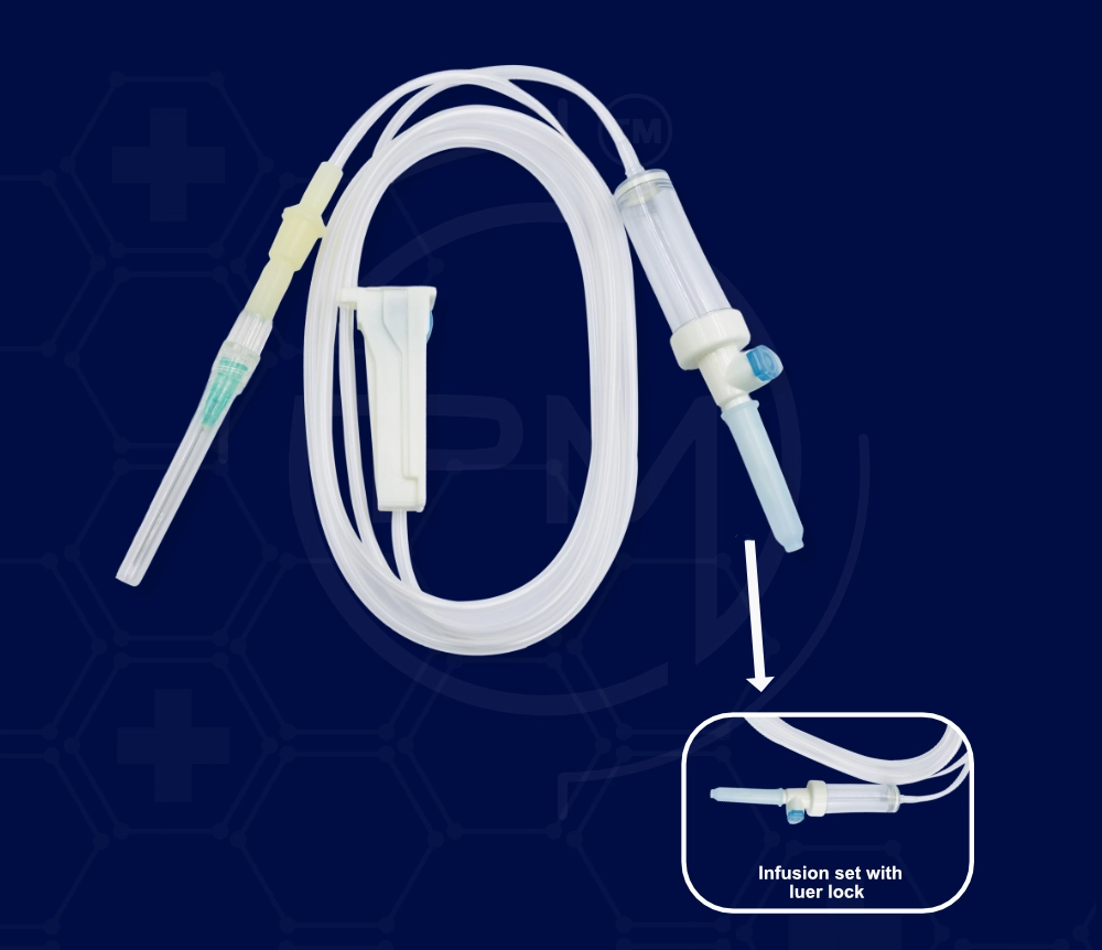 Infusion set with luer lock